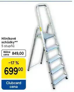 Tesco Hliníkové schůdky, 5 stupňů nabídka