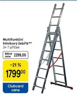 Tesco Multifunkční hliníkový žebřík, 3× 7 příček nabídka