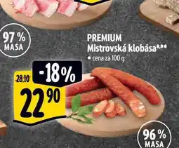 Albert PREMIUM Mistrovská klobása 100 g nabídka