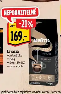 Albert Zrnková káva Lavazza 250 g nabídka