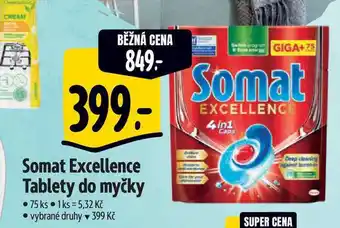 Albert Somat Excellence Tablety do myčky 75 ks nabídka