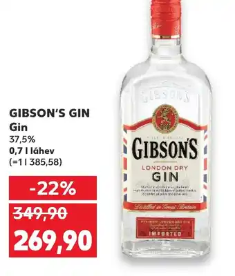 Trefa GIBSON'S GIN Gin 37.5% nabídka