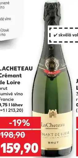 Trefa LACHETEAU Crémant de Loire nabídka