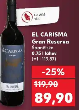 Trefa EL CARISMA Gran Reserva nabídka