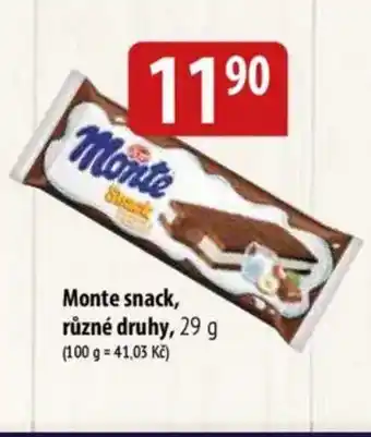 Bala Monte snack nabídka