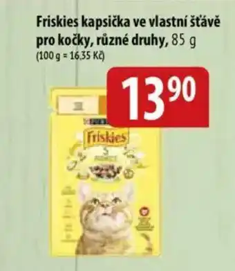 Bala Friskies kapsička ve vlastní šťávě pro kočky nabídka