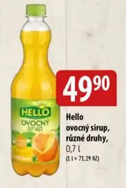 Bala HELLO ovocný sirup nabídka