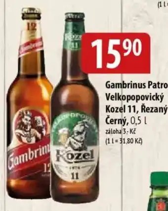 Bala Gambrinus Patron 12, Velkopopovický Kozel 11, Řezaný 11, Černý nabídka