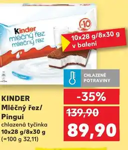 Trefa KINDER Mléčný řez/ Pingui nabídka