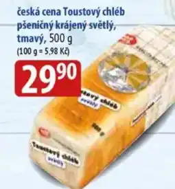 Bala česká cena Toustový chléb pšeničný krájený světlý, tmavý nabídka