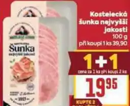 Billa Kostelecká šunka nejvyšší jakosti nabídka