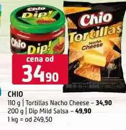 Terno Chio 110 g Tortillas Nacho Cheese 200 g Dip Mild Salsa nabídka