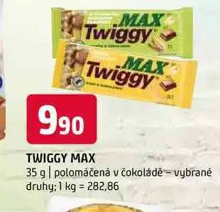 Terno Twiggy max 35 g polomáčená v čokoládě vybrané druhy nabídka