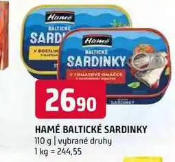 Terno Hamé baltické sardinky 110 g vybrané druhy nabídka