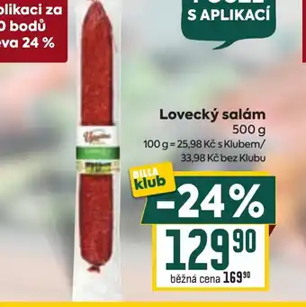 Billa Lovecký salám nabídka