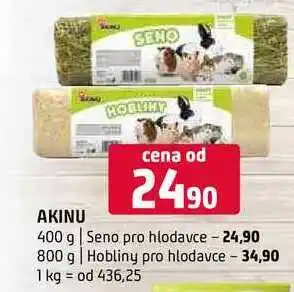 Terno Akinu 400 g Seno pro hlodavce 800 g Hobliny pro hlodavce nabídka