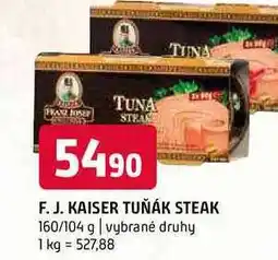 Terno F. J. Kaiser tuńák steak 160/104 g vybrané druhy nabídka