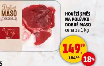 Penny Market Hovězí směs na polévku dobré maso nabídka