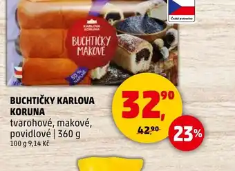 Penny Market Buchtičky karlova koruna tvarohové, makové, povidlové nabídka