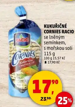 Penny Market Kukuřičné cornies racio se lněným semínkem, s mořskou solí nabídka