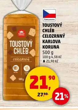 Penny Market Toustový chléb celozrnný karlova koruna nabídka