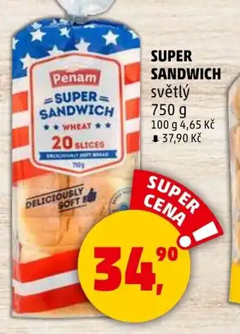 Penny Market Super sandwich světlý nabídka