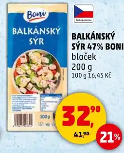 Penny Market Balkánský sýr 47% BONI bloček nabídka