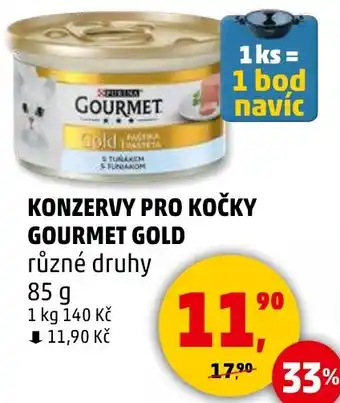 Penny Market Konzervy pro kočky gourmet gold nabídka