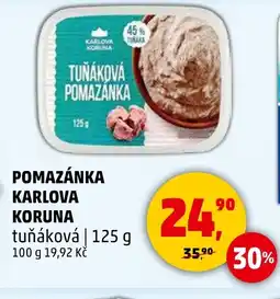 Penny Market Pomazánka karlova koruna tuňáková nabídka