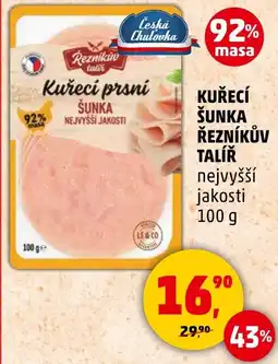 Penny Market Kuřecí šunka řezníkův talíř nejvyšší jakosti nabídka