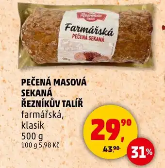 Penny Market Pečená masová sekaná řezníkův talíř farmářská, klasik nabídka