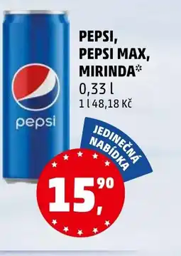 Penny Market PEPSI, PEPSI MAX, MIRINDA nabídka