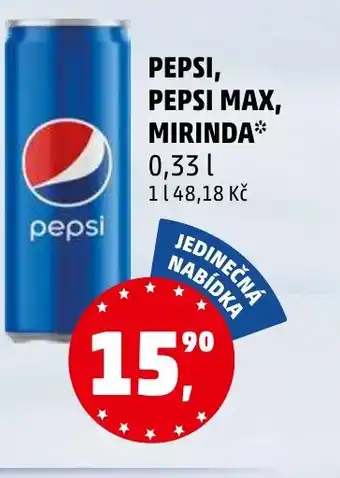 Penny Market PEPSI, PEPSI MAX, MIRINDA nabídka