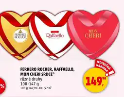 Penny Market FERRERO ROCHER, RAFFAELLO, MON CHERI Srdce nabídka