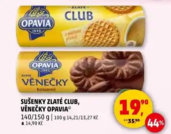 Penny Market OPAVIA Sušenky zlaté club, věnečky nabídka