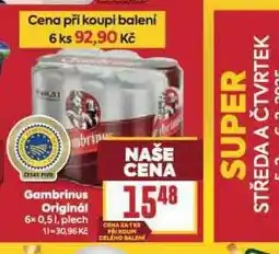 Billa Pivo gambrinus originál nabídka