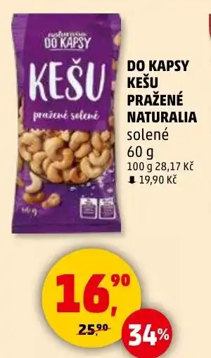 Penny Market NATURALIA Do kapsy kešu pražené nabídka