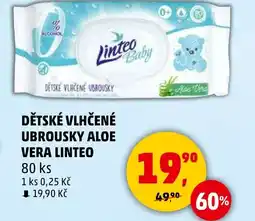 Penny Market LINTEO Detské vlhčené ubrousky Aloe vera nabídka