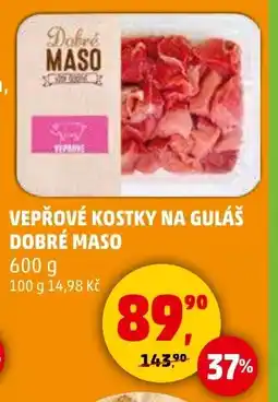 Penny Market Vepřové kostky na Guláš dobré maso nabídka