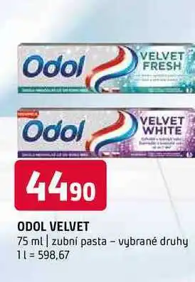 Terno Odol velvet 75 ml zubní pasta vybrané druhy nabídka