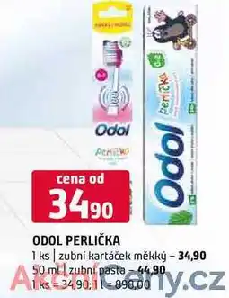 Terno Odol Perlička 1 ks zubní kartáček měkký 50 ml zubní pasta nabídka