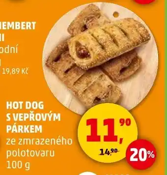 Penny Market Hot dog s vepřovým párkem nabídka