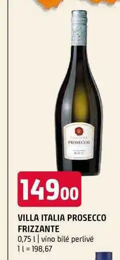 Terno Villa italia prosecco frizzante 0,75l víno bílé perlivé nabídka