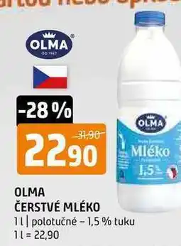 Terno Olma čerstvé mléko 1l polotučné 1,5 % tuku nabídka