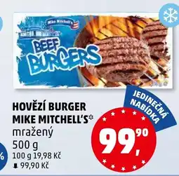 Penny Market MIKE MITCHELL'S Hovězí burger nabídka