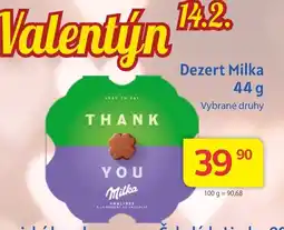 Kubík potraviny Dezert Milka nabídka