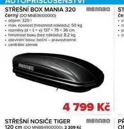 Auto Kelly Střešní box mania 320 nabídka