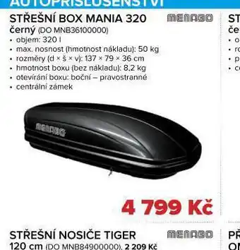 Auto Kelly Střešní box mania 320 nabídka