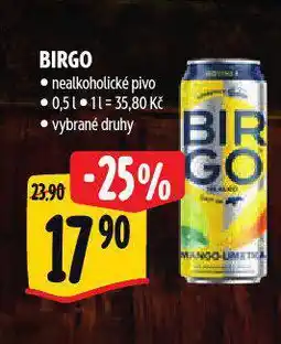 Albert Birgo nealkoholické pivo nabídka