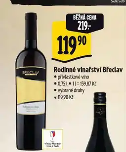 Albert Rodinné vinařství břeclav nabídka